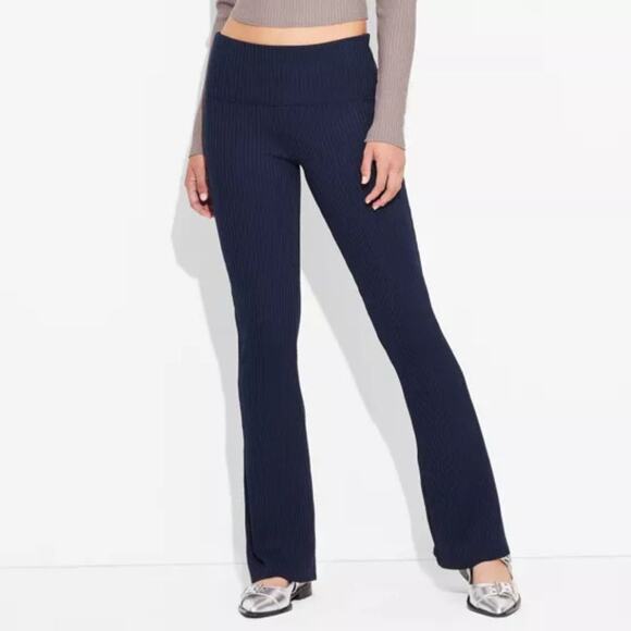 Wild Fable Women's Ribbed Foldover Waistband Flare Leggings Size Small - Picture 1 of 6